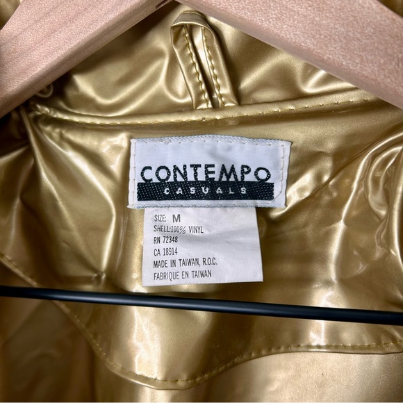 Vintage contempo casuals gold vinyl jacket - Picture 5 of 5